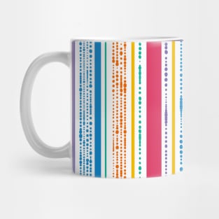 Rainbow Dotted Stripes Mug